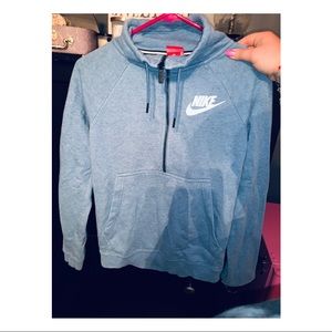 Nike light blue sweatshirt.